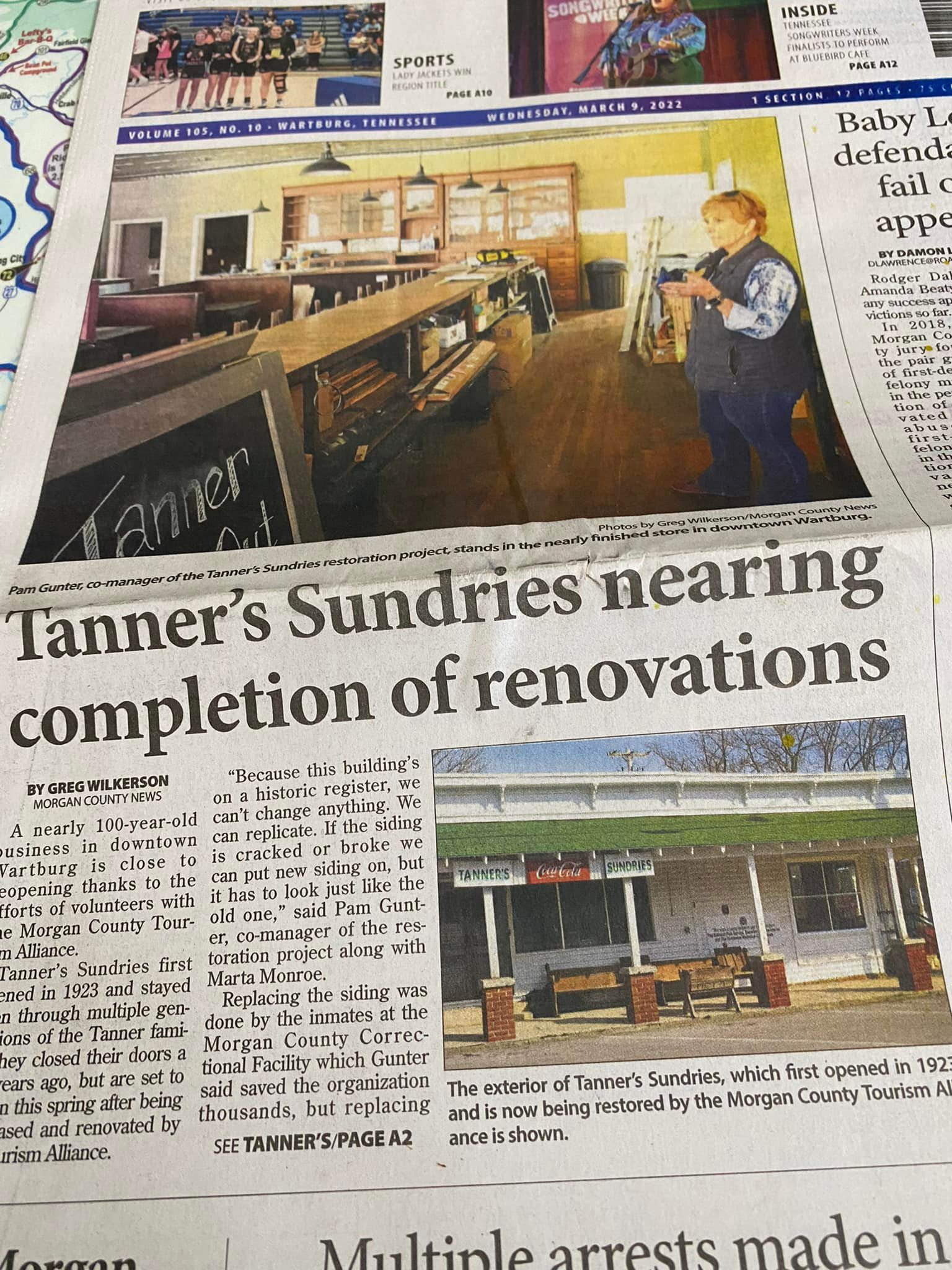 Newspaper Article of Tanners Restoration