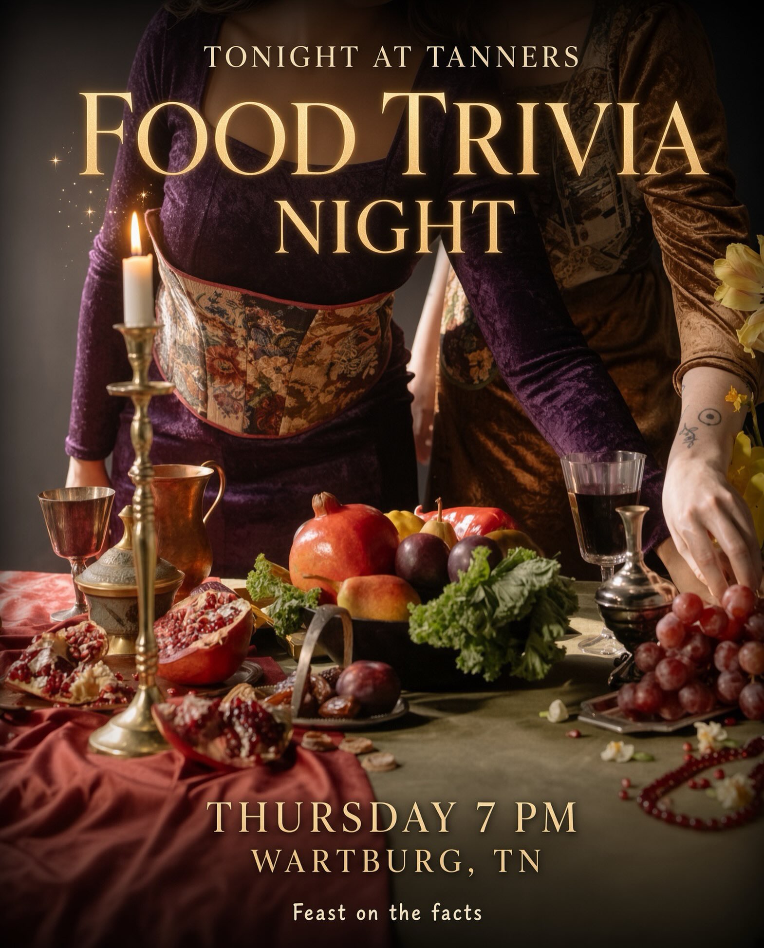 Food Trivia TONIGHT at Tanners
Bring your appetite and your A-game. We’re diving into all things edible — history, origins, weird facts, and everything in between.
Thursday • 7 PM
Tanners • Wartburg, TN
Come hungry. Leave smarter (and hopefully full).
#FoodTrivia #TriviaNight #TannersWartburg #WartburgTN #EastTennessee EatLocal
